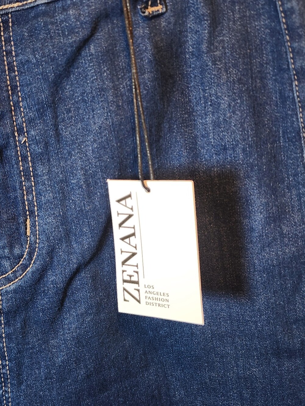Zenana Outfitters Wide Leg High-Rise Jeans - Dark Indigo - Picture 3 of 7